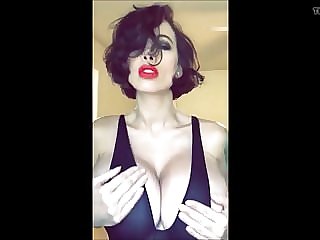 Huge Tits Bimbo With Red Lipstick + Slow Motion